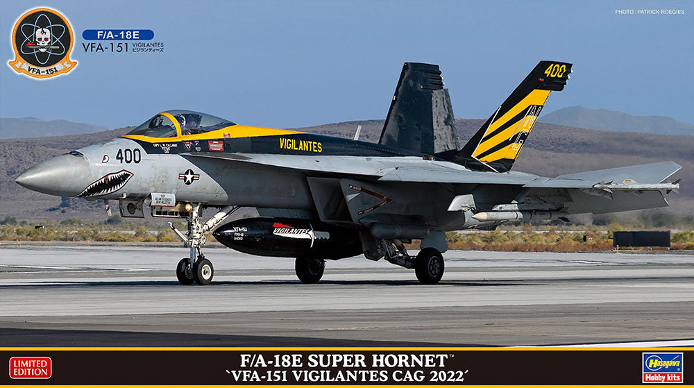 1/72 F/A-18E Super Hornet "VFA-151 Vigilantes Cag 2022" (Bonus: An Emblem Patch Is Included)