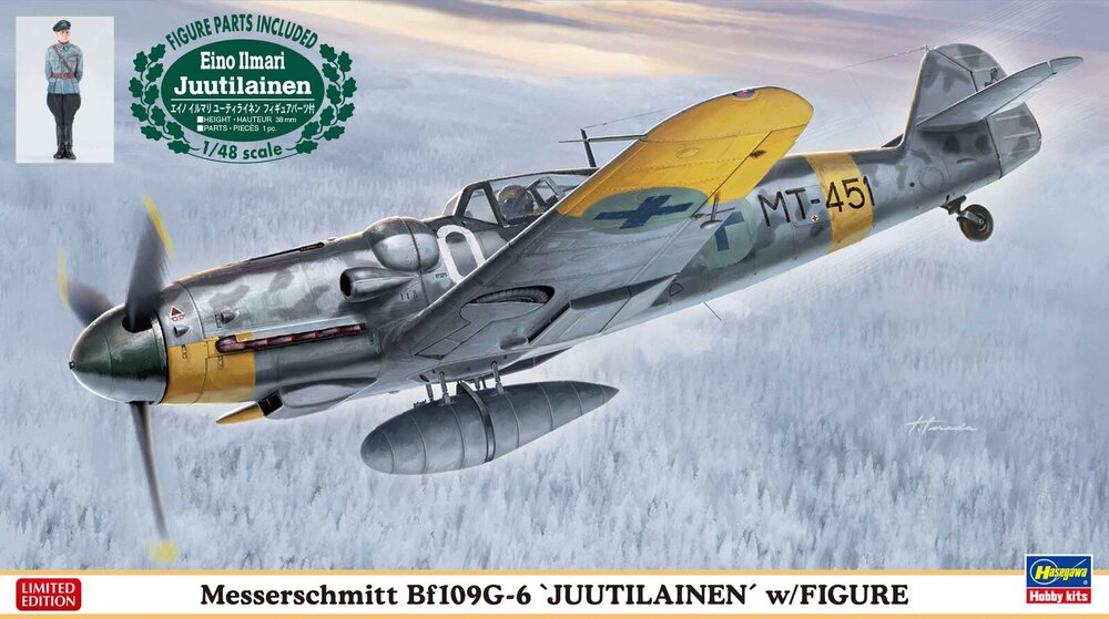 1/48  Messerschmitt Bf109G-6  - JUUTILAINEN -  w/FIGURE