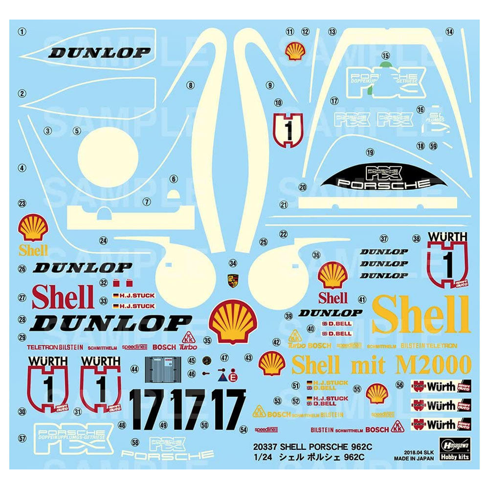 1/24  SHELL PORSCHE 962C