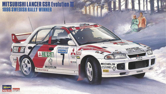 1/24 MITSUBISHI LANCER GSR Evolution III 1996 SWEDISH RALLY WINNER