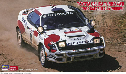 1/24  TOYOTA CELICA TURBO 4WD 1992 SAFARI RALLY WINNER