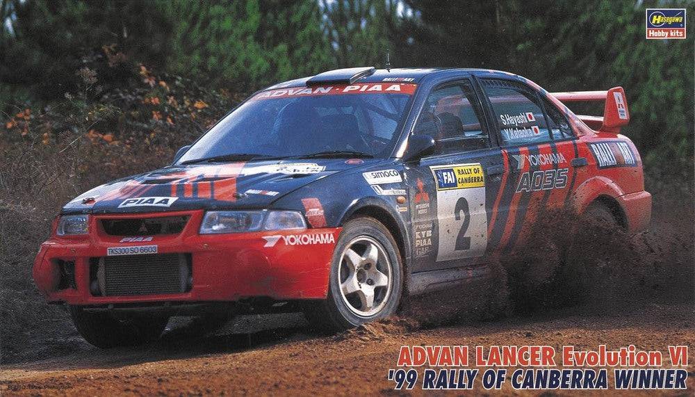 1/24  ADVAN LANCER EVOLUTION VI  99 RALLY OF CANBERRA WINNER