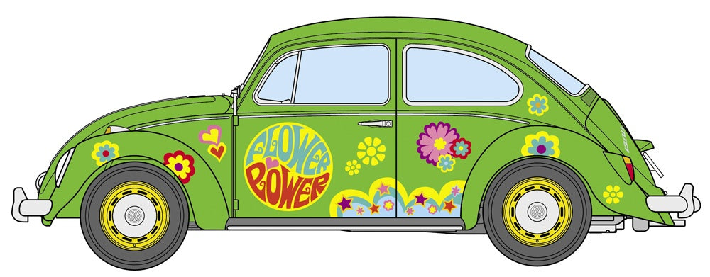 1/24  VOLKSWAGEN BEETLE TYPE 1  - FLOWER POWER -