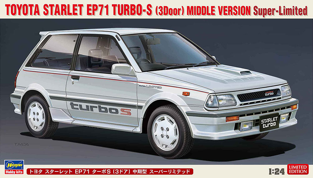 1/24  TOYOTA STARLET EP71 TURBO-S 3Door MIDDLE VERSION Super-Limited