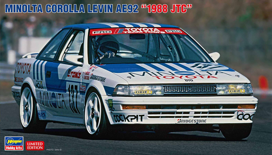 1/24  MINOLTA COROLLA LEVIN AE92  - 1988 JTC -