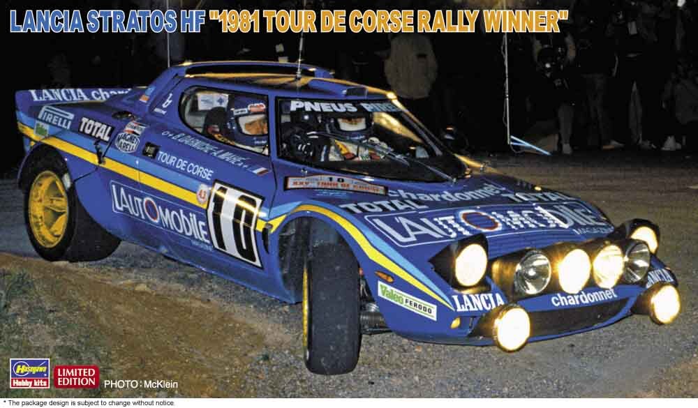 1/24  LANCIA STRATOS HF  - 1981 TOUR DE CORSE RALLY WINNER -