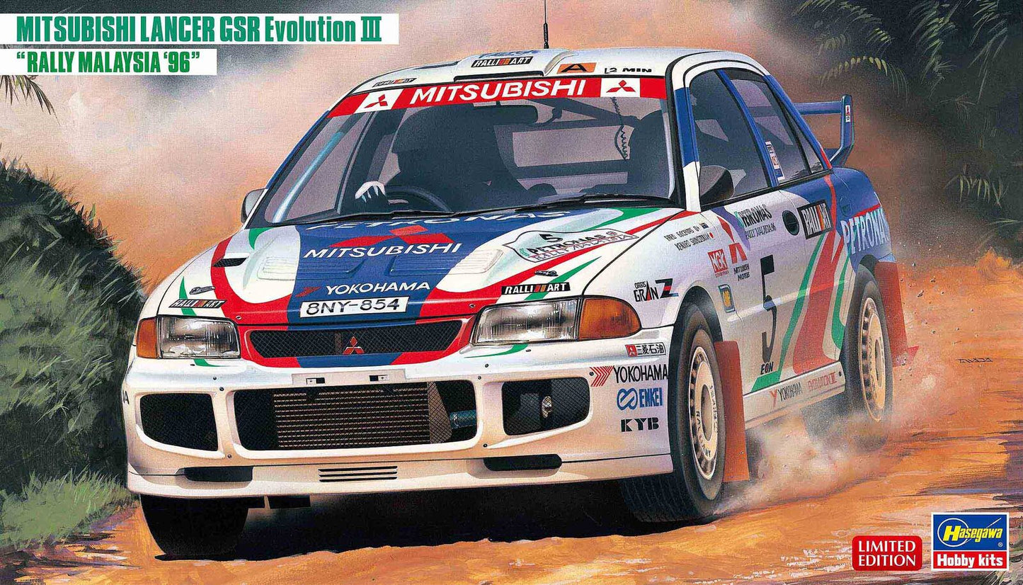 1/24  MITSUBISHI LANCER GSR Evolution III RALLY MALAYSIA '96