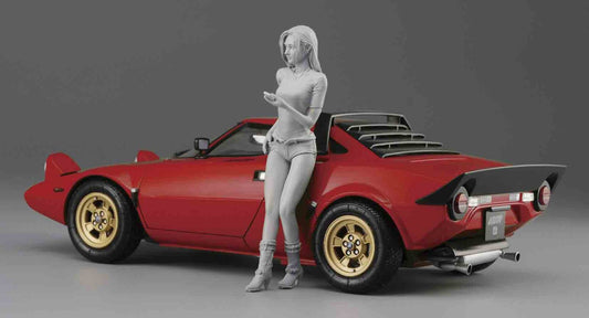 1/24  LANCIA STRATOS HF  - STRADALE -  w/ITALIAN GIRLS FIGURE