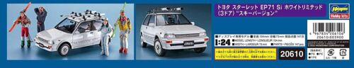 1/24 Toyota Starlet Ep71 SI White Limited (3door) Ski Version