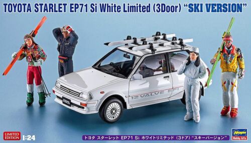 1/24 Toyota Starlet Ep71 SI White Limited (3door) Ski Version