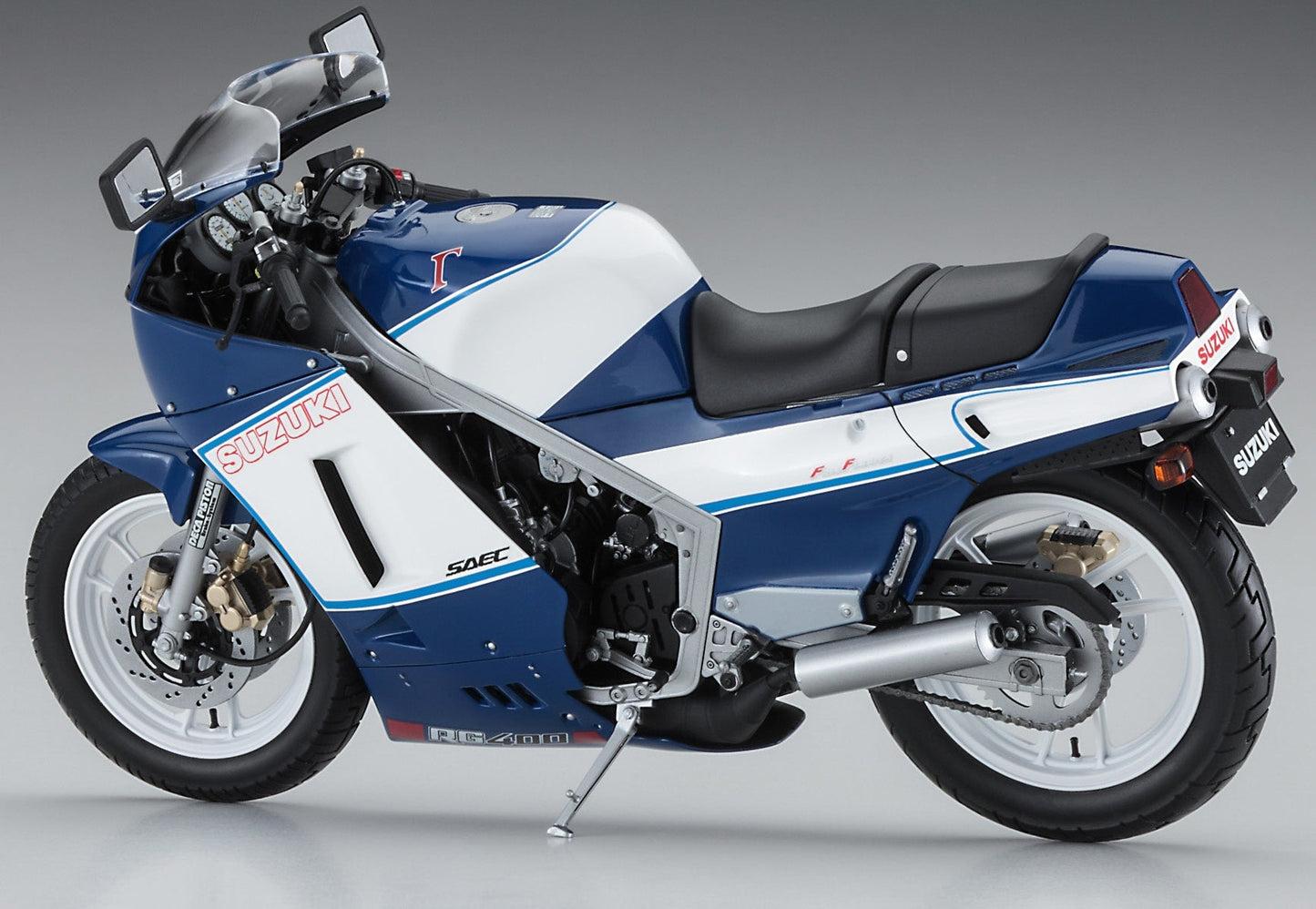 1/12  SUZUKI RG400 Gamma LATE VERSION  - BLUE/WHITE COLOR -  w/Under Cowl