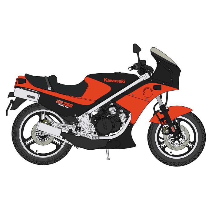 1/12  Kawasaki KR250 KR250A  - BLACK/RED COLOR -