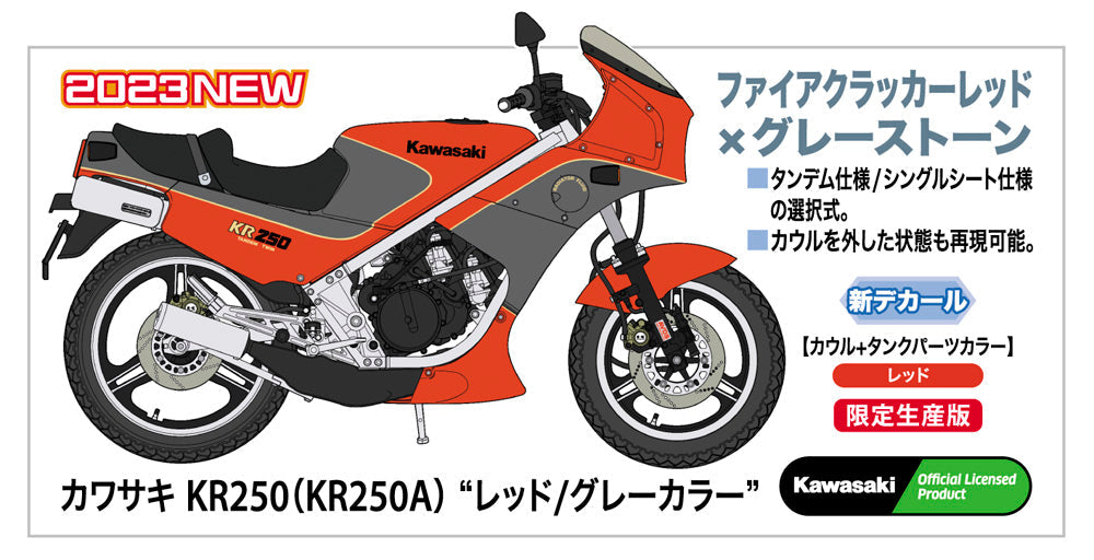 1/12 Kawasaki KR250 (KR250A) 'Red/Gray Color'