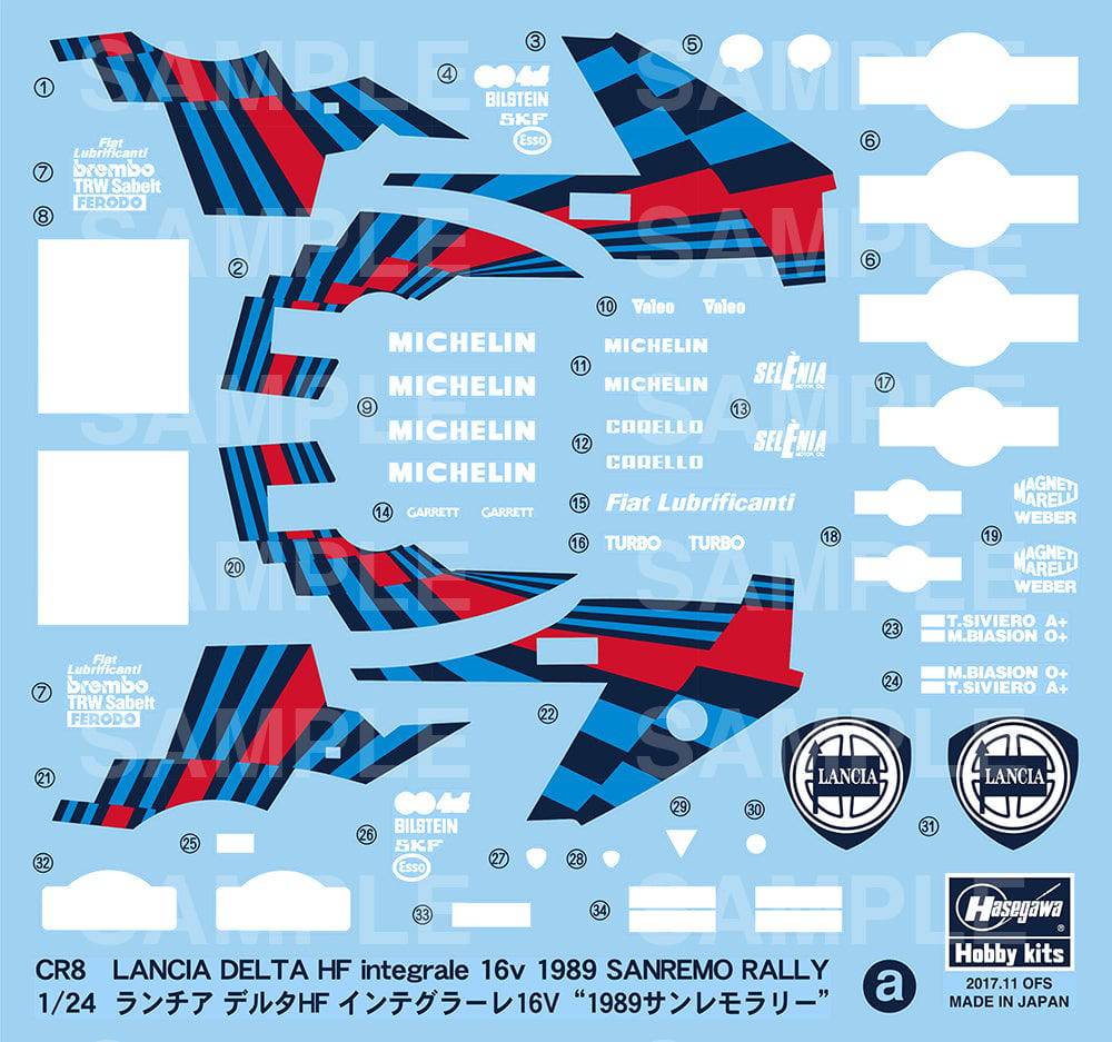1/24 LANCIA DELTA HF INTEGRALE 16V 1989 SANREMO RALLY