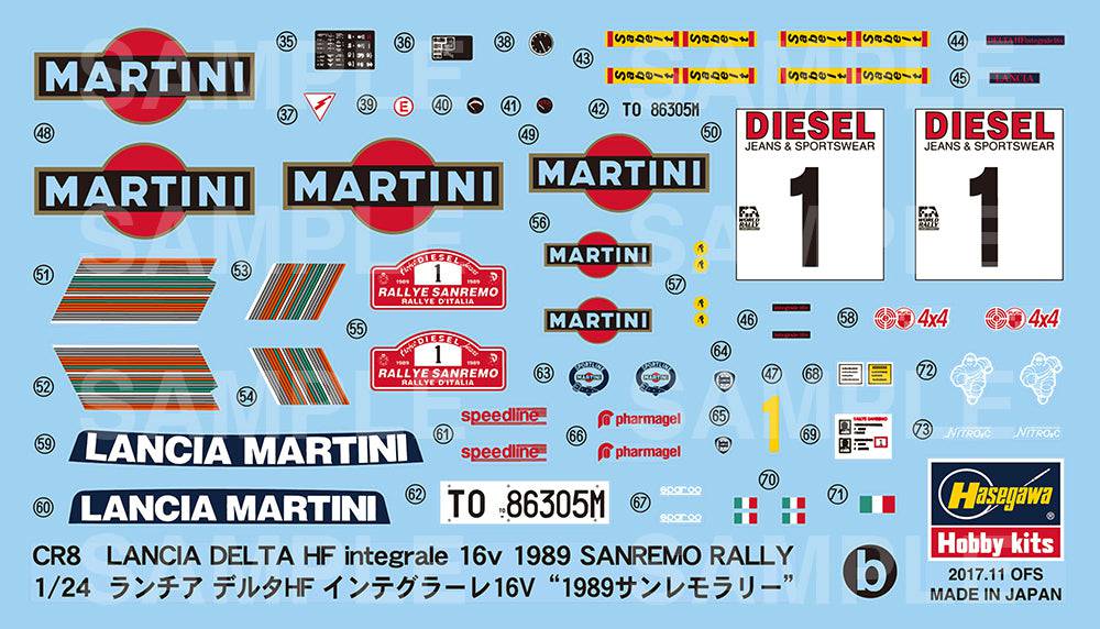 1/24 LANCIA DELTA HF INTEGRALE 16V 1989 SANREMO RALLY