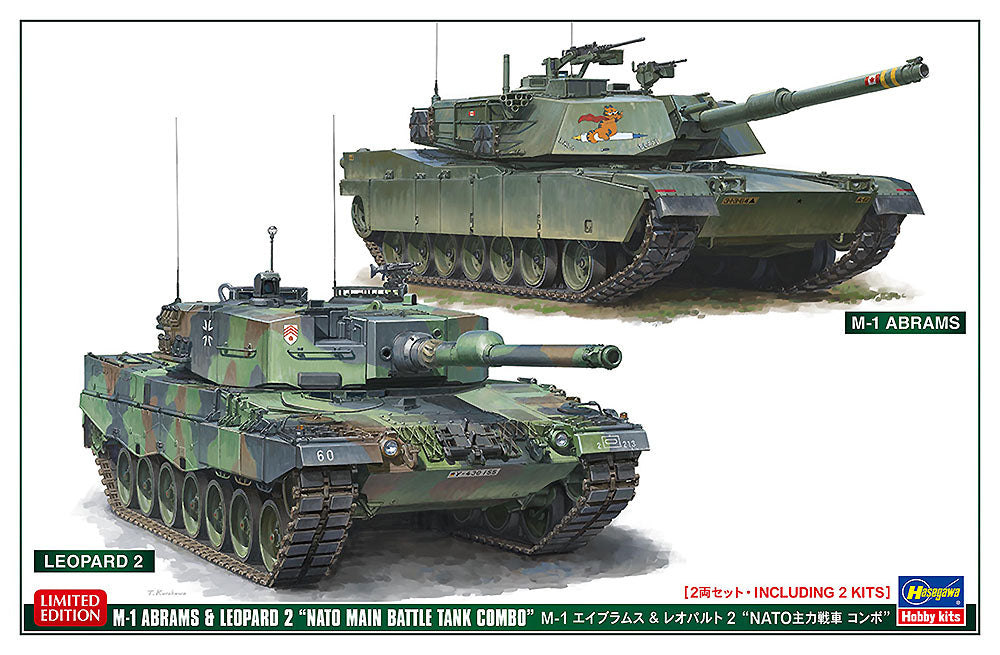 1/72 M-1 Abrams & Leopard 2 'Nato Main Battle Tank Combo' (Two Kits In The Box)