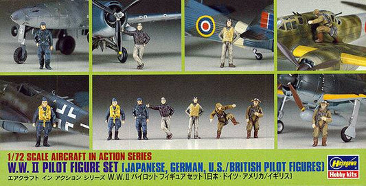 1/72 W.W.II PILOT FIGURE SET (JAPANESE GERMAN U.S./BRITISH PILOT FIGURES)