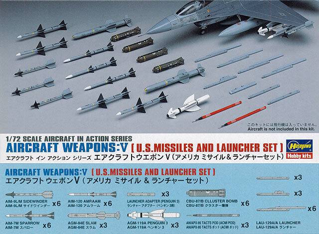 1/72 AIRCRAFT WEAPONS V : U.S. MISSILES AND LAUNCHER SET