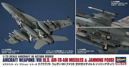 1/72 AIRCRAFT WEAPONS: VIII (U.S. AIR-TO-AIR MISSILES & JAMMING PODS)