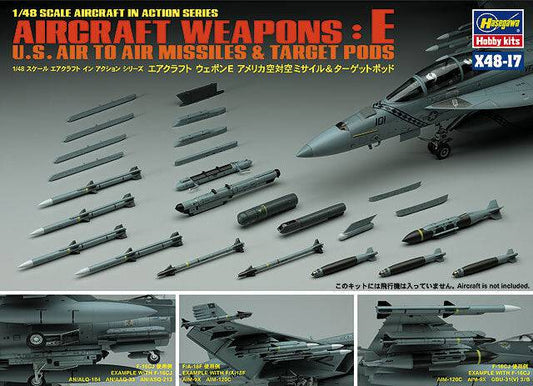 1/48 AIRCRAFT WEAPONS E : U.S. AIR-TO-AIR MISSILES & TARGET PODS