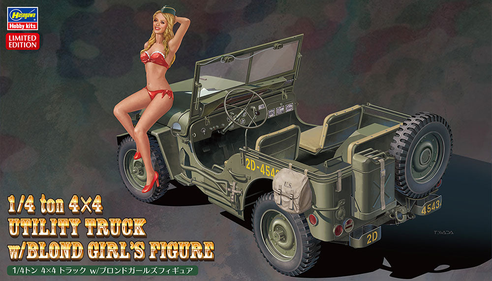 1/24 1/4 Ton 4x4 Utility Truck with Blond Girl's Figure