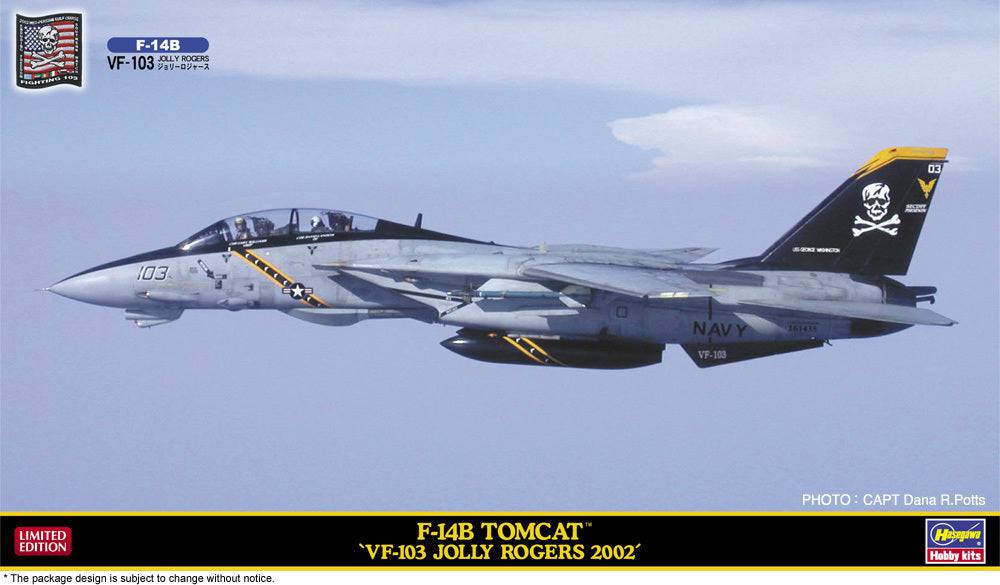 1/72  F-14B TOMCAT  - VF-103 JOLLY ROGERS 2002 - Bonus - an emblem is included.