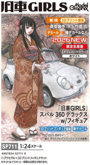 1/24 [World Historic Cars & Pretty Girls] Subaru 360 Deluxe w/ Figure