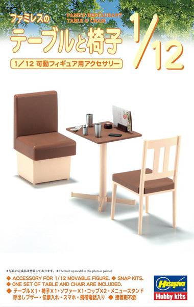 1/12 FAMILY RESTAURANT TABLE and CHAIR