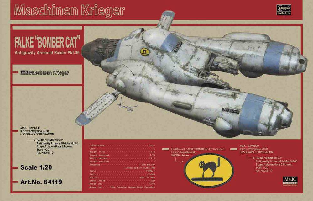 1/24 Antigravity Armored Raider Pkf.85 FALKE BOMBER CAT (bonus emblem included)