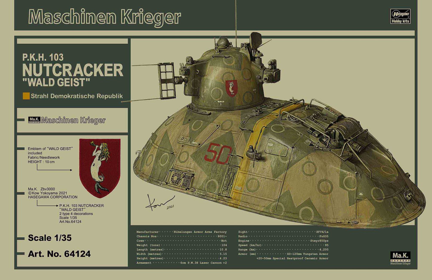 1/35  P.K.H.103 NUTCRACKER  - WALD GEIST -   Bonus - an emblem patch is included.