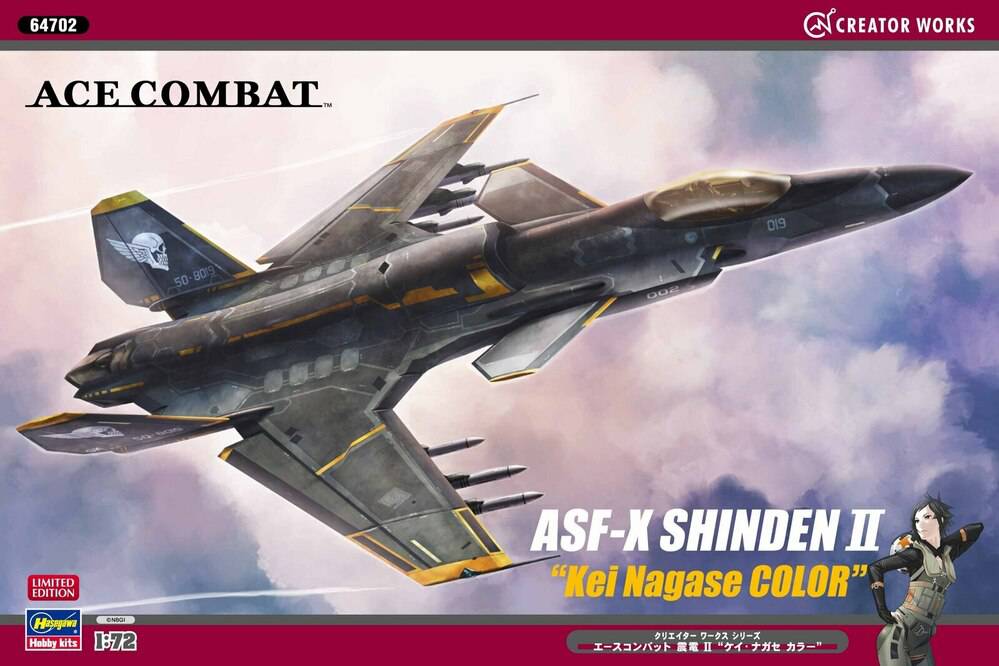 1/72  ACE COMBAT ASF-X SHINDEN II  - Kei Nagase COLOR -