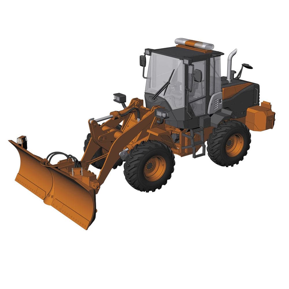 1/35  HITACHI WHEEL LOADER ZW100-6 MULTIPLOW SNOWPLOW WORKING MACHINE