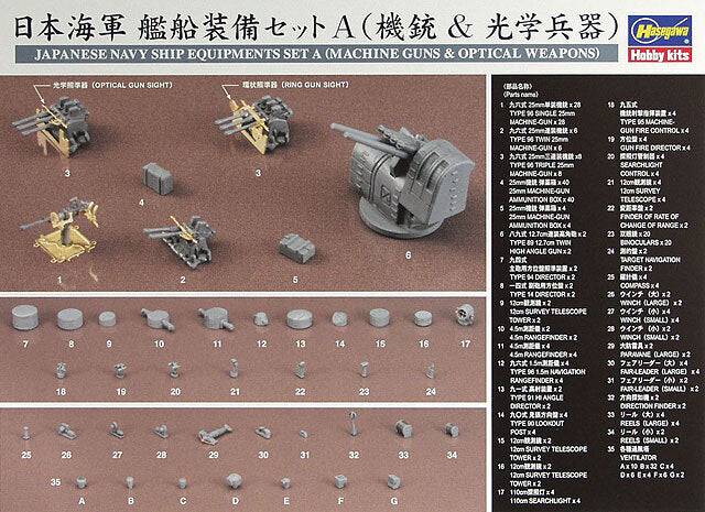 1.350 JAPANESE NAVY SHIP EQUIPMENTS SET A (MACHINE GUNS & OPTICAL WEAPONS)