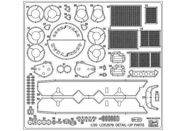 1/20 ETCHING PARTS for LOTUS 79