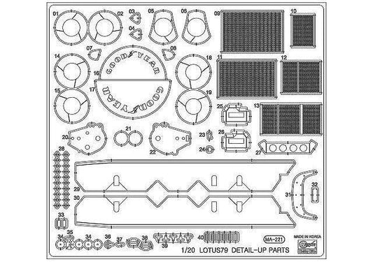 1/20 ETCHING PARTS for LOTUS 79