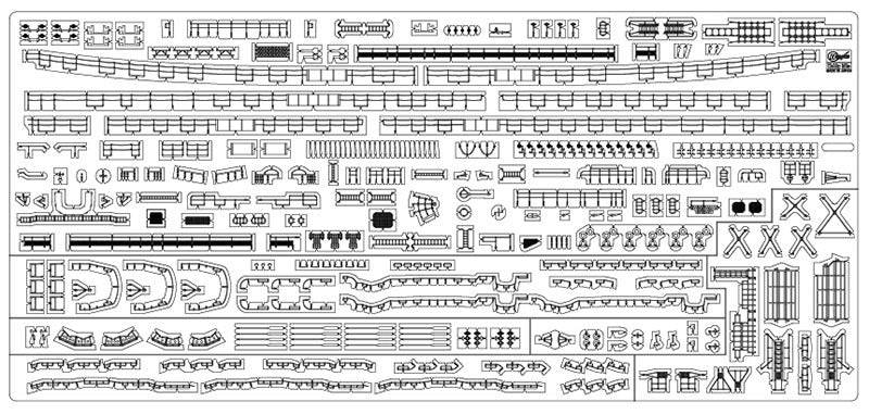 1/350 IJN DESTROYER SHIMAKAZE LATE TYPE DETAIL UP ETCHING PARTS