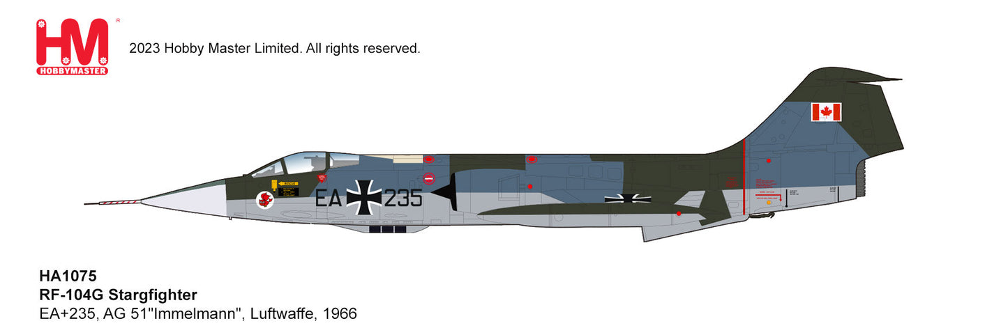 1/72 RF-104G Starfighter EA+235 AG 51"Immelmann" Luftwaffe 1966