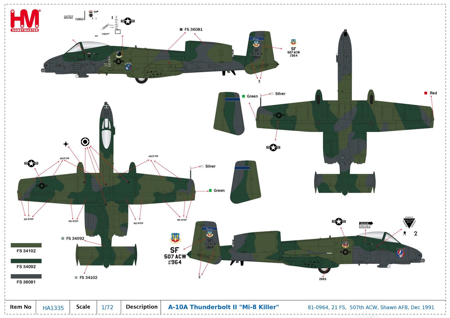 1/72 A-10A Thunderbolt II Mi-8 Killer 507th ACW