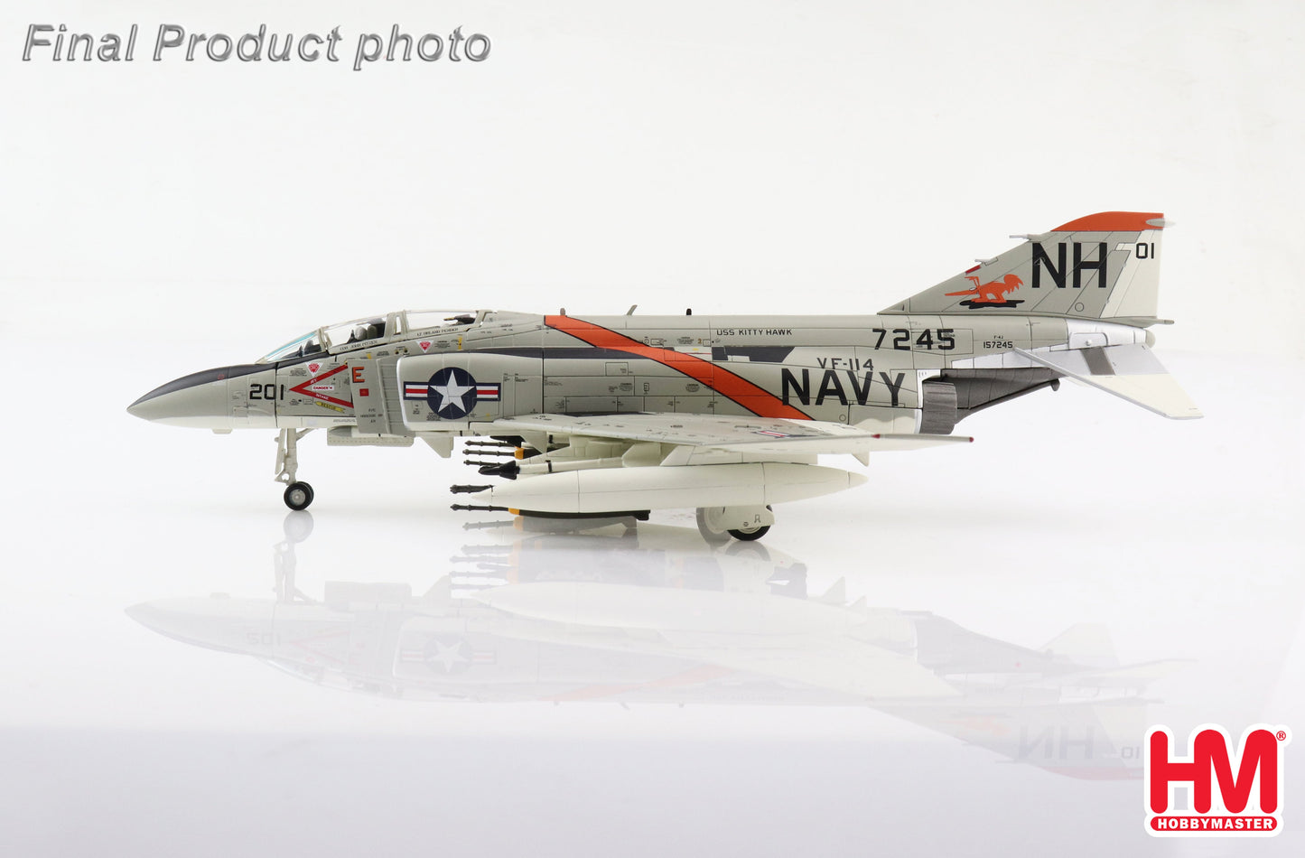 19034 1/72 F-4J Phantom II  - Mig-21 Killer -  157245 VF-114 Aardvarks USS Kitty Hawk 1972