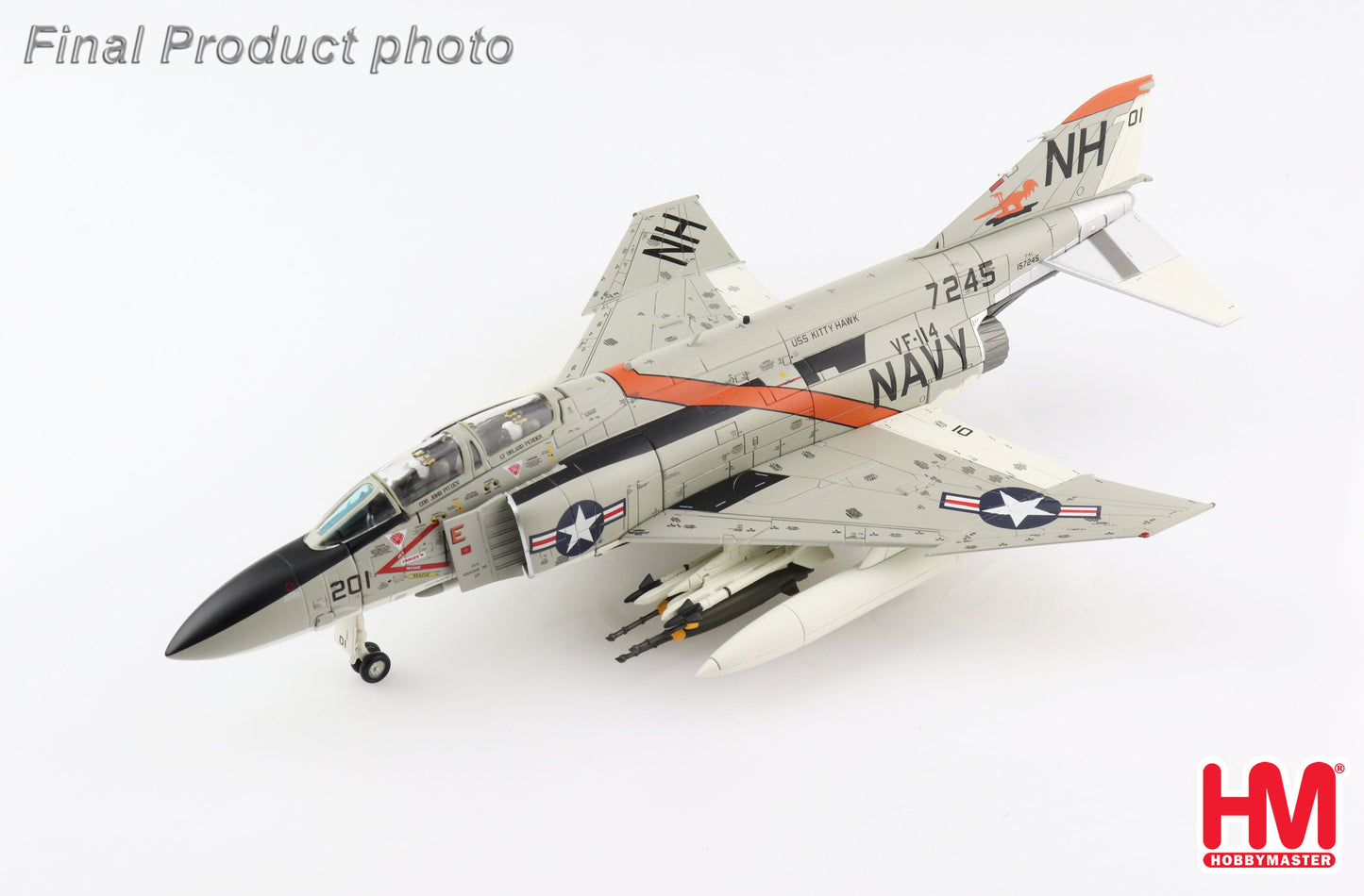 19034 1/72 F-4J Phantom II  - Mig-21 Killer -  157245 VF-114 Aardvarks USS Kitty Hawk 1972