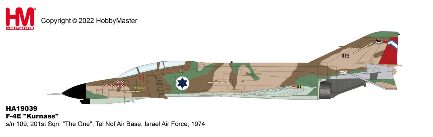 1/72 F-4E "Kurnass" s/n 109 201st Sqn. "The One" Tel Nof Air Base Israel Air Force 1974