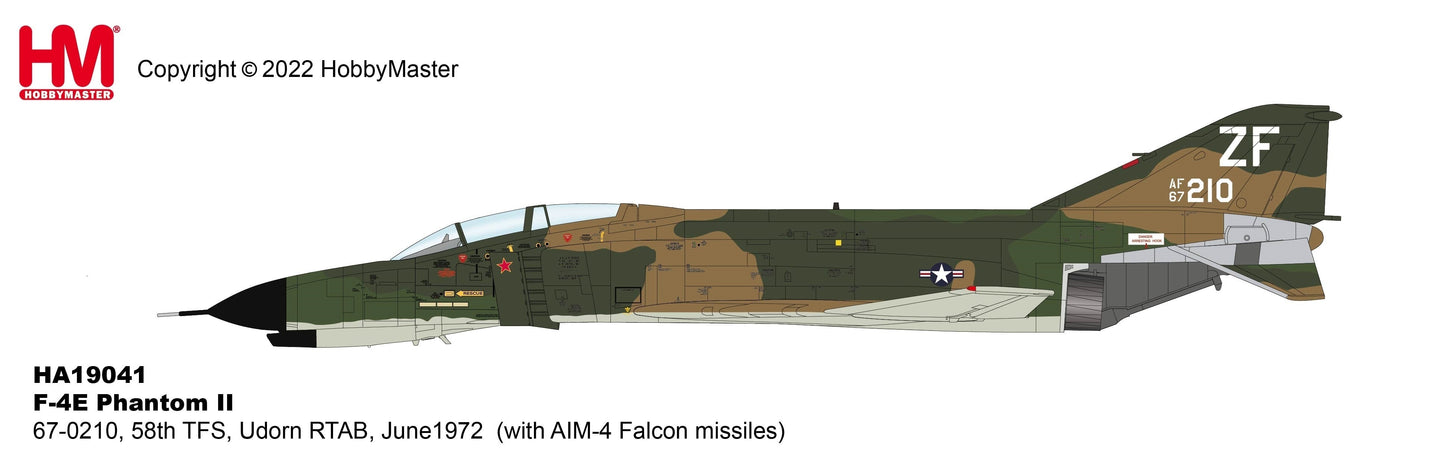 1/72 F-4E Phantom II 67-0210 58th TFS Udorn RTAB June1972 (with AIM-4 Falcon missiles)