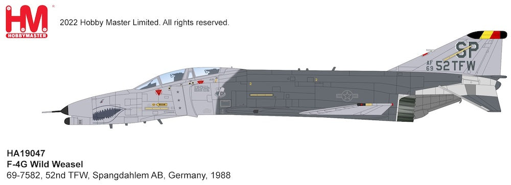 1/72 F-4G Wild Weasel 69-7582 52nd TFW Spangdahlem AB Germany 1988