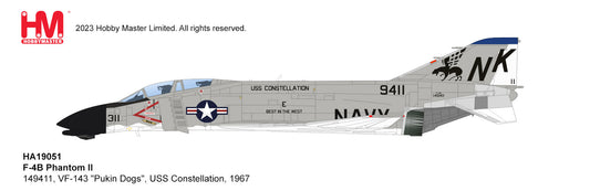 1/72 F-4B Phantom II 149411 VF-143 "Pukin Dogs" USS Constellation 1967