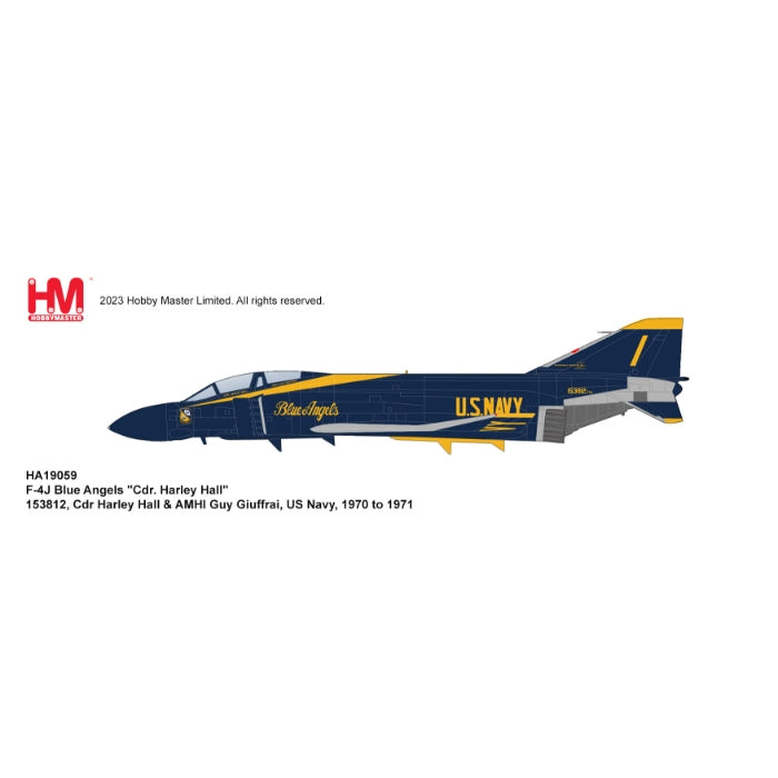 1/72 F-4J Blue Angels 'Cdr. Harley Hall' 153812 Cdr Harley Hall & AMHI Guy Giuffrai US Navy 1970-71