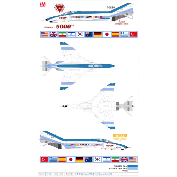 1/72 F-4E "5000th Phantom" 70290 USAF St Louis March 1978