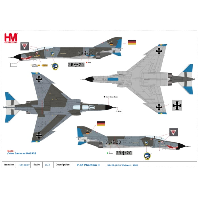 1/72 F-4F Phantom II 38+20 JG 74 "Molders" 1982