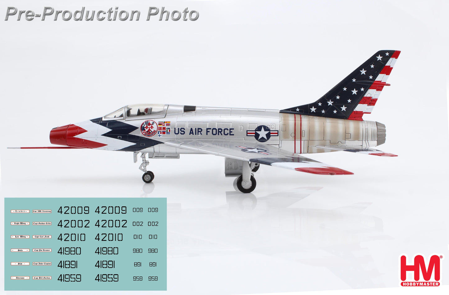 1/72 F-100 Skyblazers USAF 1960 Season (with Decals for 6 Airplanes)