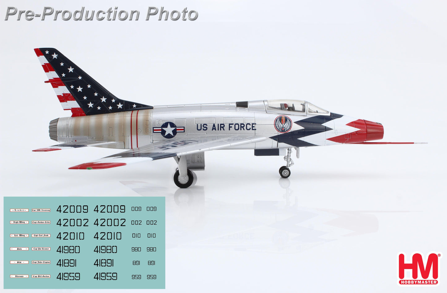 1/72 F-100 Skyblazers USAF 1960 Season (with Decals for 6 Airplanes)