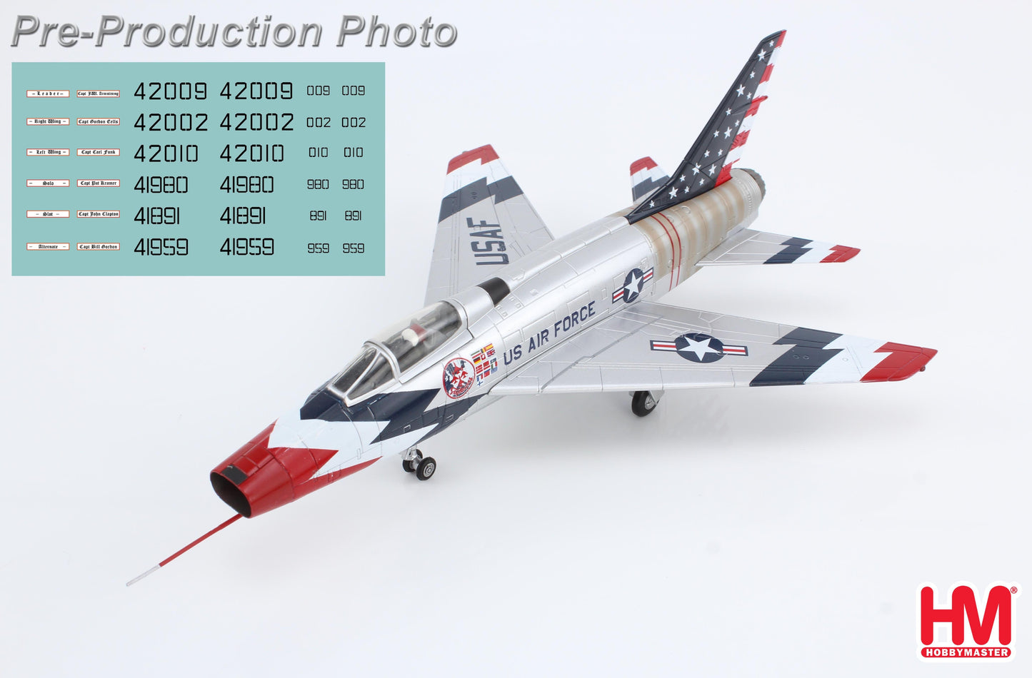 1/72 F-100 Skyblazers USAF 1960 Season (with Decals for 6 Airplanes)